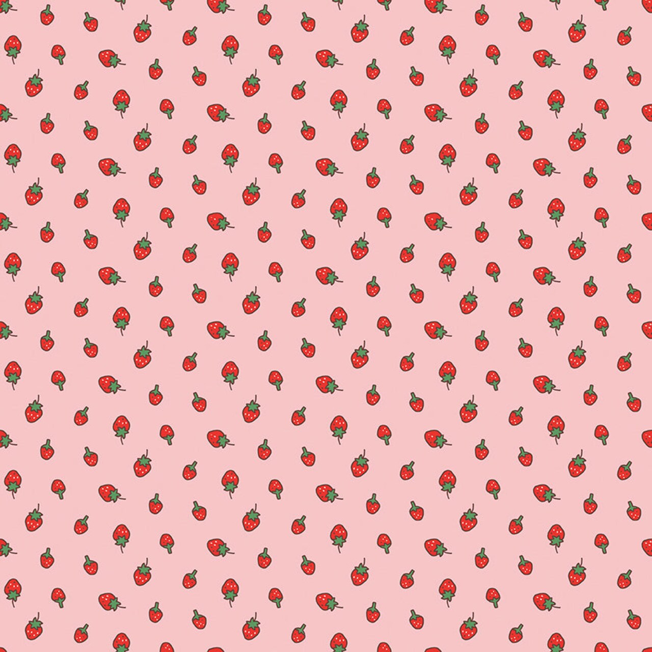 Fabric Riley Blake Pink Strawberries Serendipity 2 by the Quarter Yard C17302-PINK